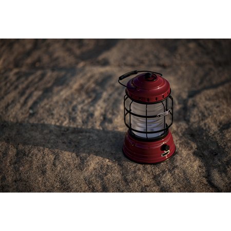 Barebones Living Barebones Bronze Forest Lantern - Vintage, Rechargeable, Adjustable Brightness Red LIV-262